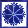 Mexican Colonial Tile Amapola Azul 1147